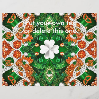 Flyer with Ireland Colors Design
