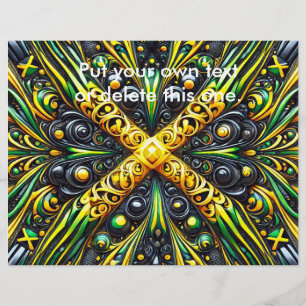 Flyer with Jamaican Colors Design