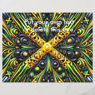 Flyer with Jamaican Colors Design