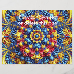 Flyer with Romanian Colors Design