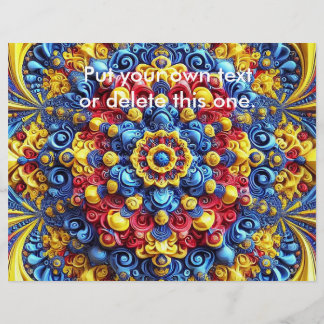 Flyer with Romanian Colors Design