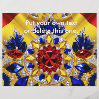 Flyer with Romanian Colors Design