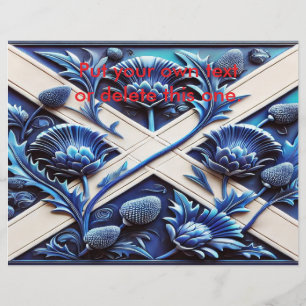 Flyer with Scottish Thistles Design