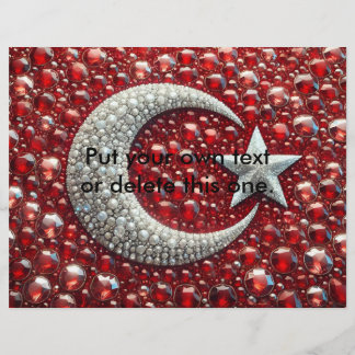 Flyer with Turkish Colors Design