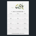 Flyers Botanical Olive Branch 2026 Calendar<br><div class="desc">Promote your small business, boutique, or restaurant with these beautifully designed 2026 calendars! Featuring elegant watercolor olive branch artwork, these customizable calendars are perfect for showcasing your brand, upcoming events, or special promotions throughout the year. Use the template fields to personalize your text and create a unique, professional message that...</div>