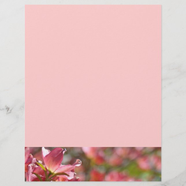 Flyers custom Create Your Own Pink Dogwood Flowers (Front)