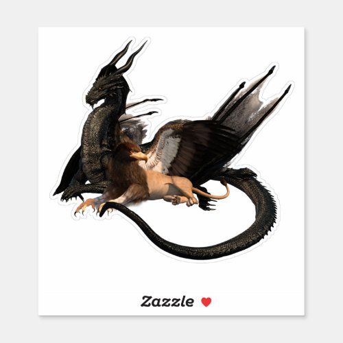 Flyers Dragon Griffin Mythological Beasts Sticker