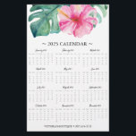 Flyers Pink Tropical Flower 2025 Calendar<br><div class="desc">Promote your business or boutique with these beautifully designed 2025 calendars! Featuring charming watercolor tropical hibiscus flower and monstera palm leaf in shades of pink and green, these customizable designs are perfect for highlighting your small business, upcoming events, or special promotions throughout the year. Use the template fields to personalize...</div>