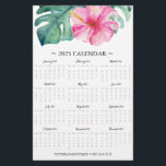 Flyers Pink Tropical Flower 2025 Calendar<br><div class="desc">Promote your business or boutique with these beautifully designed 2025 calendars! Featuring charming watercolor tropical hibiscus flower and monstera palm leaf in shades of pink and green, these customizable designs are perfect for highlighting your small business, upcoming events, or special promotions throughout the year. Use the template fields to personalize...</div>