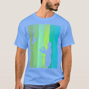 FlyFisher Retro Flying Angler Angel Trout  T-Shirt