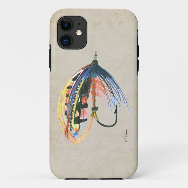 FlyFishing Lure Art Salmon Fly Lure Case-Mate iPhone Case (Back)