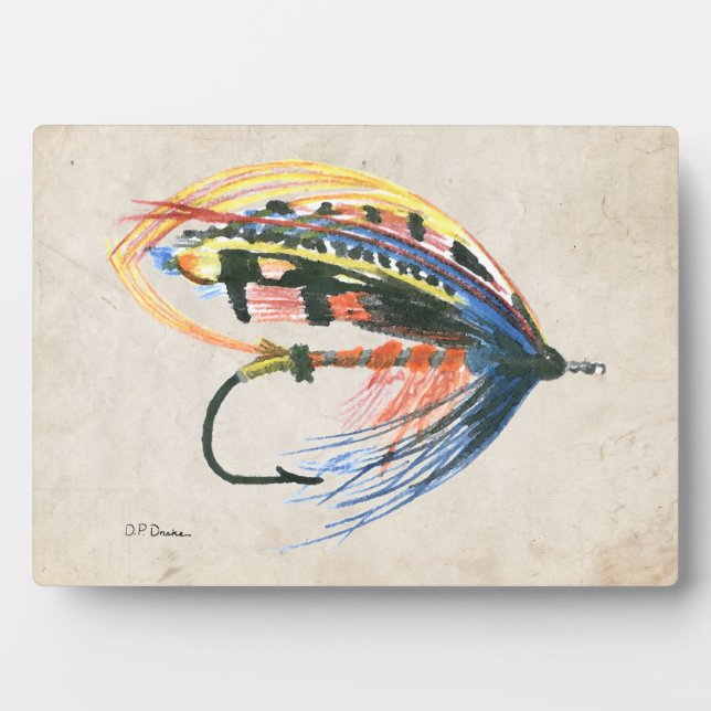 FlyFishing Lure Art Salmon Fly Lure Plaque (Front)