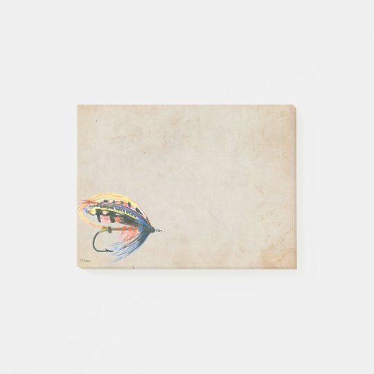 FlyFishing Lure Art Salmon Fly Lure Post-it Notes | Zazzle.com