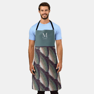 Flyfishing Trout Fisherman Blue River Monogram Apron
