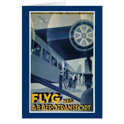 Flyg Med A-B Aerotransport Cards (Front)