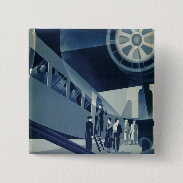 Flyg Med A-B Aerotransport Pinback Button (Front)