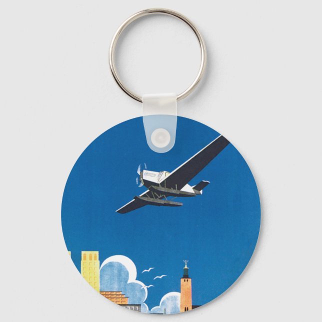 Flyg Over Stockholm Keychain (Front)