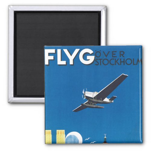 Flyg Over Stockholm Magnet