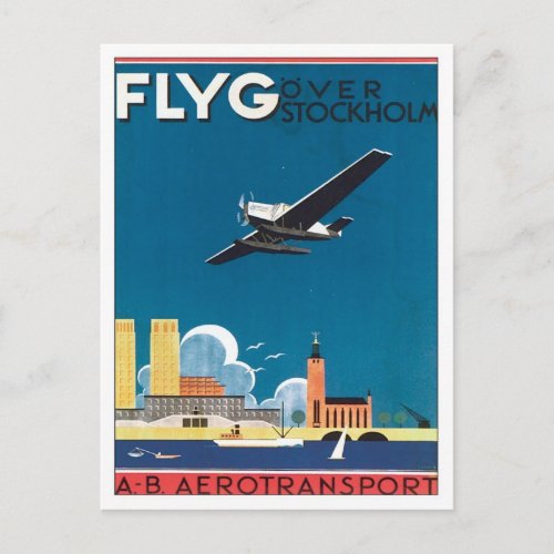 FLYG Stockholm Sweden Postcard