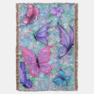Flyin Butterflies Throw Blanket
