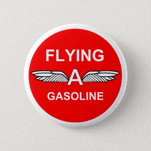 Flying A Gasoline Pinback Button