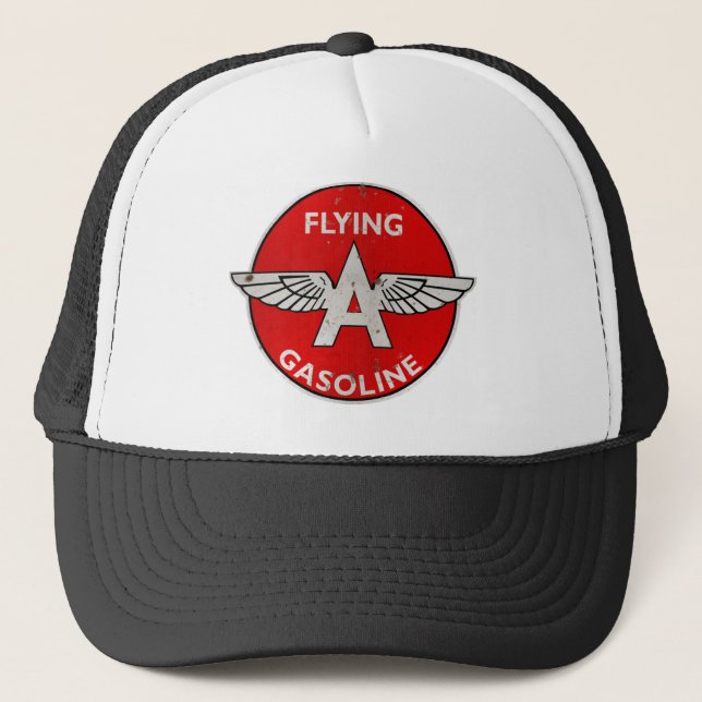 Flying A Gasoline rusted version Trucker Hat (Front)