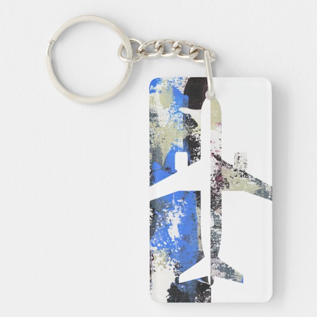 Flying Abstract by Michael Moffa Keychain (Front)