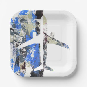 Flying Abstract by Michael Moffa Paper Plates