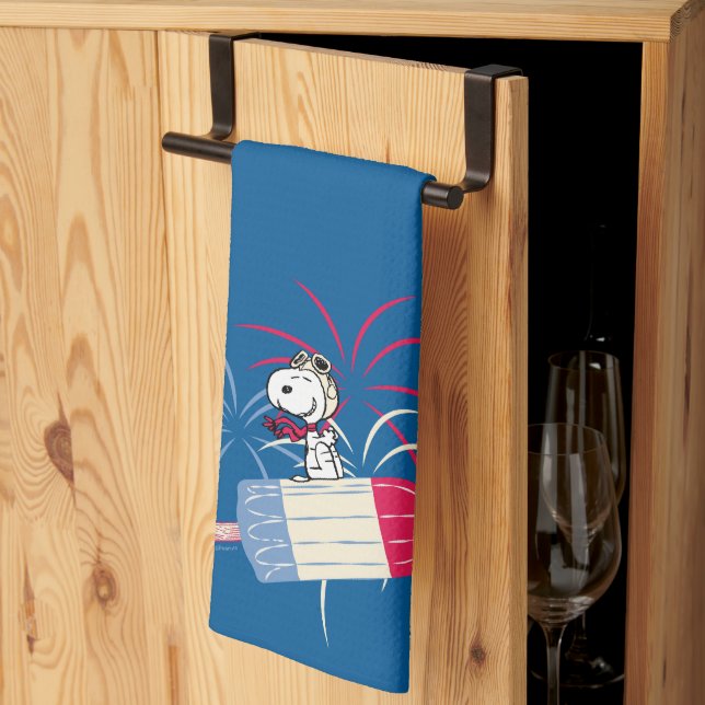 Flying Ace Snoopy on Ice Pop Kitchen Towel (Thirds Fold)