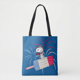 Flying Ace Snoopy on Ice Pop Tote Bag