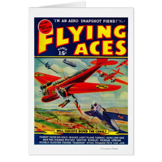 Flying Aces Magazine Cover 3 Cards (Front)
