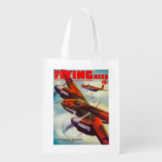 Flying Aces Magazine Cover 5 Grocery Bag