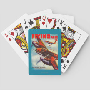 Flying Aces Magazine Cover 5 Poker Cards