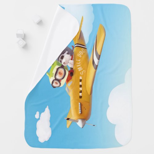 Flying Adventure with Dog Baby Blanket