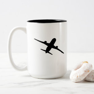 Flying Aircraft Airplane Aviation Aviator Two-Tone Coffee Mug