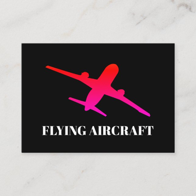 Flying Aircraft Airplane Aviator Business Card (Front)