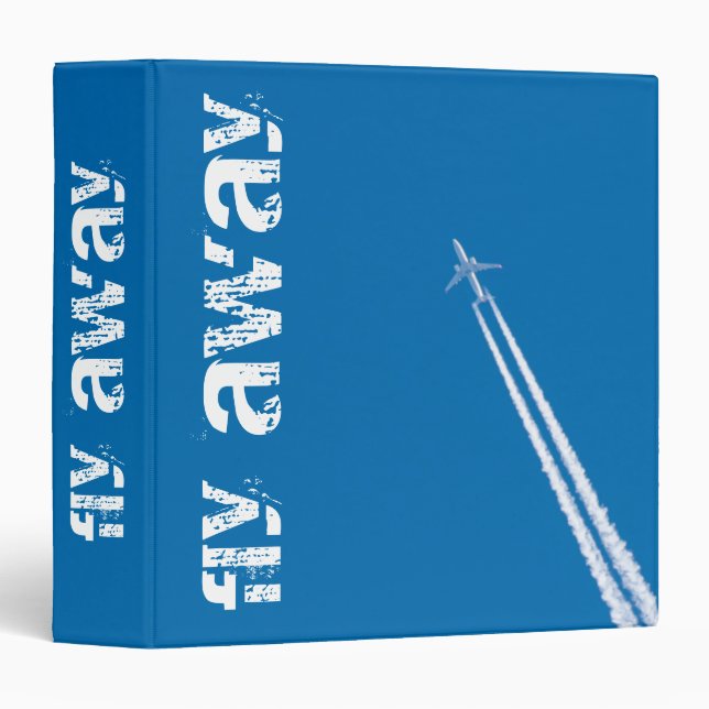 Flying airplane 3 ring binder (Front/Spine)