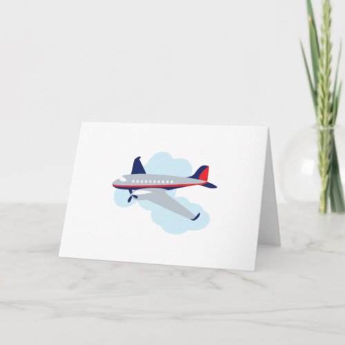 Flying Airplane Card