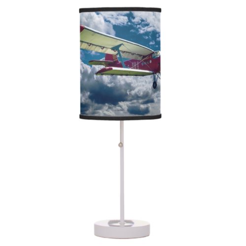 Flying Airplane in Blue Sky Table Lamp