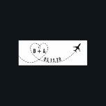 Flying Airplane Initials Wedding Date Personalized Self-inking Stamp<br><div class="desc">Self Inking Personalized Custom Rubber Stamp - Flying Airplane Initials Wedding Date Destination Wedding Save the Date - Use for stationery or stamp your favor bags!</div>