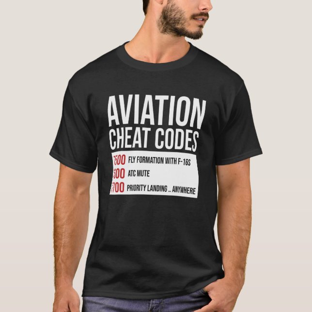 Flying Airplane Pilot Aviation Codes Jet F 16s Cap T-Shirt (Front)