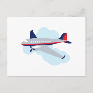 Flying Airplane Postcard