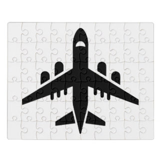 Flying airplane silhouette jigsaw puzzle