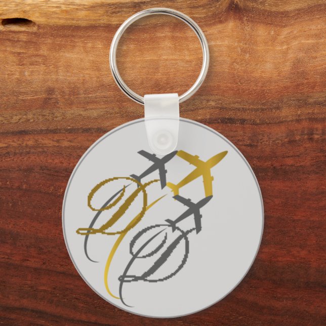"Flying Airplanes Keychain" Keychain (Front)