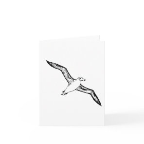Flying Albatross Illustration Card