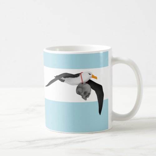 Flying Albatross With Human Skull Coffee Mug