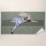 Flying Alice in Wonderland Looking Glass Beach Towel