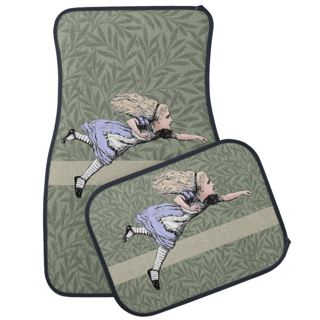 Flying Alice in Wonderland Looking Glass Car Floor Mat (Set)