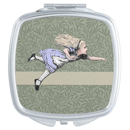 Flying Alice in Wonderland Looking Glass Compact Mirror