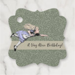 Flying Alice in Wonderland Looking Glass Favor Tags